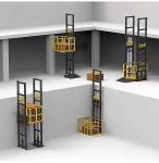 10m Two Post Cargo Lift Electric Hydraulic Warehouse Cargo Lift 500KG Load