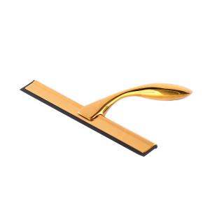 China Luxury Bathroom accessories Gold metal mini squeegee clean shower glass mirror small squeegee handle factory