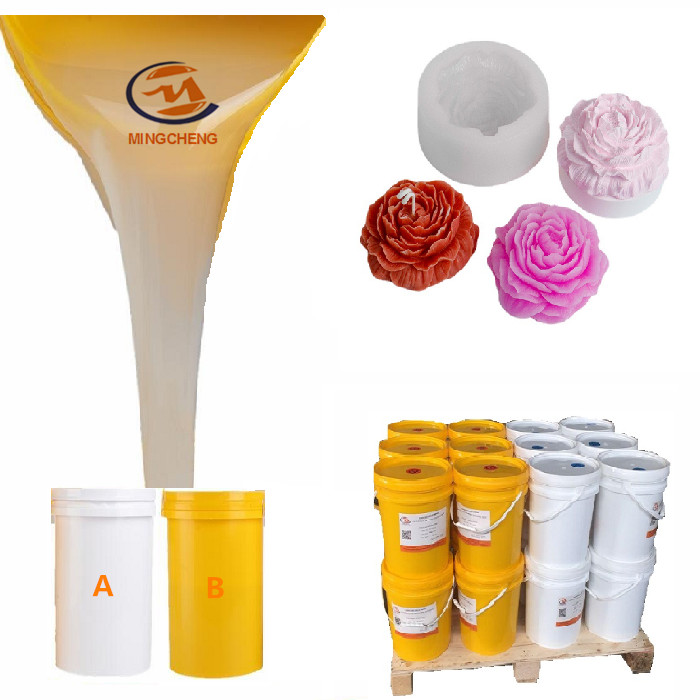 Highly Elastic Platinum Silicone Rubber for Rose Candle Silicone Mold Working Time 30-40 Minutes Elongation 580-600%