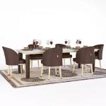 Rectangle Luxury Marble Dining Tables Modern Durable For Dine Room