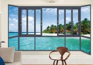 China Commercial Aluminum Sliding Windows , Residential Aluminum Windows Insulation factory