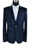 Velvet Slim Fit Mens Knit Blazer Navy Casual Business Anti Wrinkle