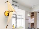 Golden Bird Shape 280*270*670mm PVC Iron Material Modern Indoor Wall Lights
