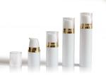 Travel Elegant White Empty Airless Cosmetic Bottles For Top End Facial Care