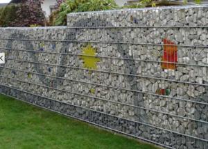 China 100x50mm CE Welded Gabion Box 8mm Single Wire Gabion Garden Wall factory