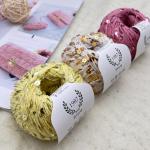1/2.3NM 55% Cotton 45% Polyester Sequin Yarn Crochet Paillette Yarn For Bag