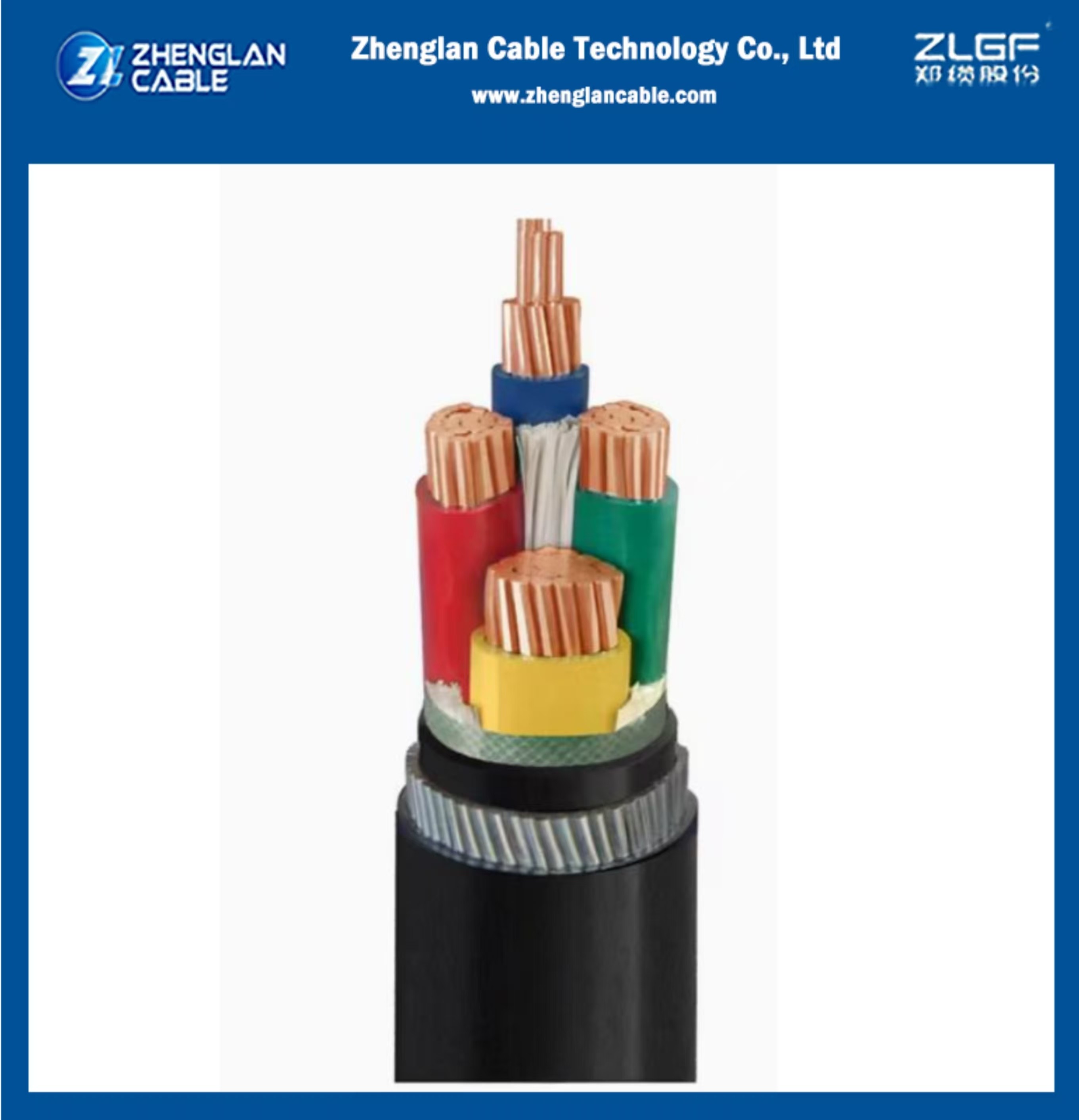0.6/1kv CU/XLPE/SWA/PVC LV Power Cable Undergroud Cable XLPE Insulated Steel Wire Armored 4x70sqmm IEC60502-1