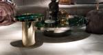 Marble Customized Coffee Table Titanium 400mm Living Room Tea Table