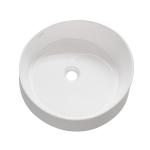 Art Vanity Counter Top Basin Round Shape White Glazed Color