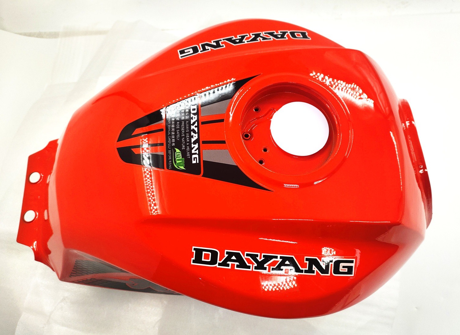 3rd Oil Fuel Tank Level Gauge For Steel Tricycle Scooter Orange