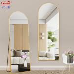 White Frame Wall Mirror Floor Length Metal Bath Dressing Mirror for Home