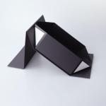 Foldable Sustainable Gift Box Packaging Black Paper Cardboard Magnetic Box Flat