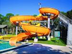 Outdoor Playground Swimming Pool Equipment Fiberglass Spiral Slide