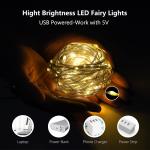 IP65 Waterproof 10M USB LED Leather Wire String Light Fairy Garland Christmas