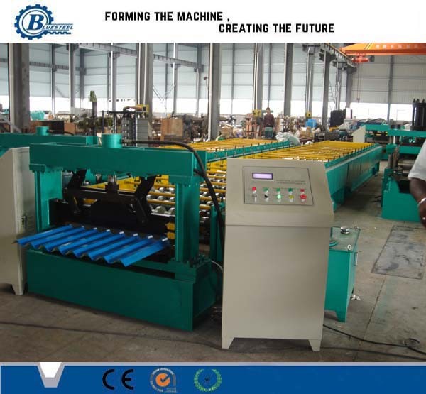 Trapezoidal Sheets Metal Roofing Roll Forming Machine with Mitsubishi PLC