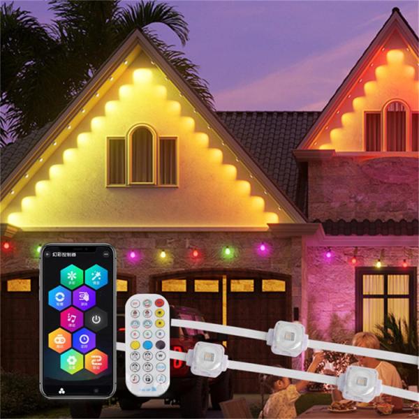 Permanent Outdoor RGB String Lights Waterproof for Ambient Temperature -40C-60C