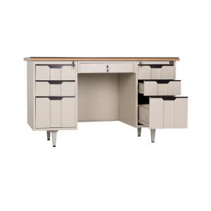 China Metal Table 1400mm Wide Steel Executive Desk Electrostatic Fireproof factory