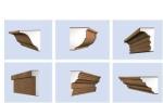 Romantic EPS Decorative Crown Moulding Carved Panel for Exterior