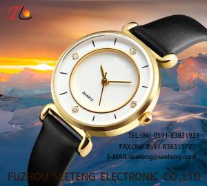 China QUARTZ WATCH PU STRAP LADIES WATCHES THE ROUND CASE factory