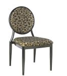 round back light-gray cushion golden painting dining chair for sale