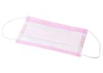 Soft Texture Pink Disposable Medical Face Mask General Size 17.5 * 9.5cm