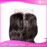 100% human hair middle parting lace closure