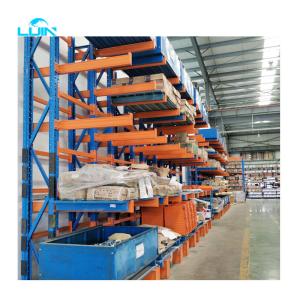 China 2000kg Capacity Steel Tube Cantilever Rack Shelves For Fabric Roll Storage factory