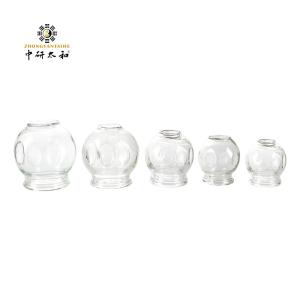 China 5pcs Glass Fire Cupping Set Hijama Vacuum Suction Massage With Box factory