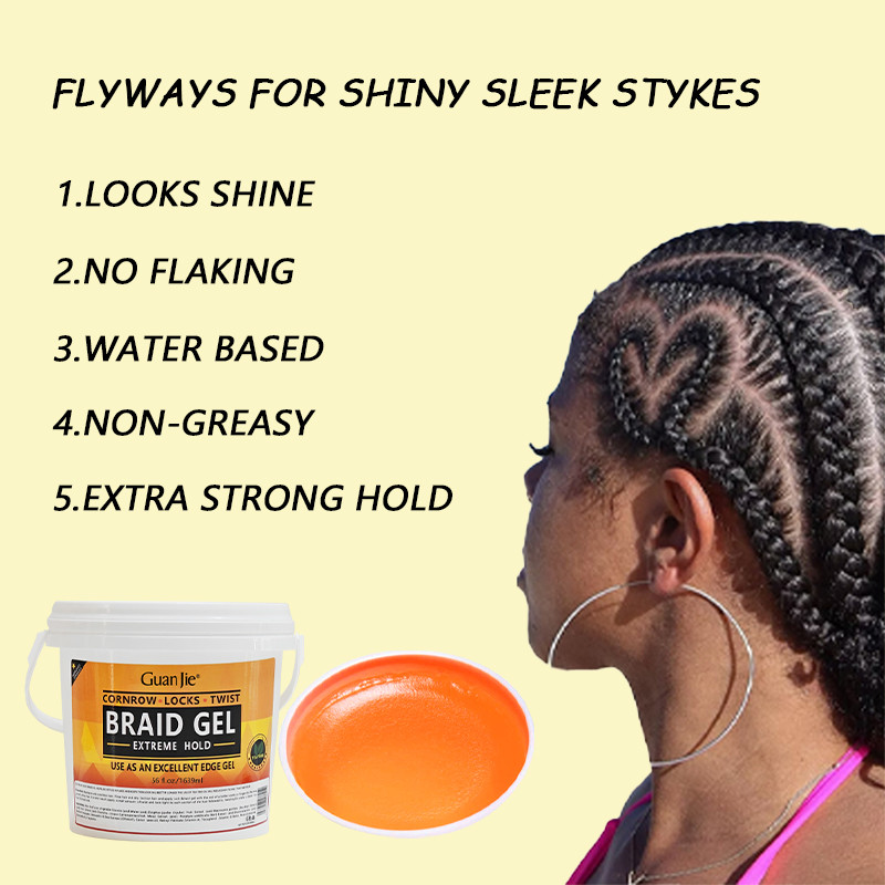 Non Greasy Loc N Thick Clear Braiding Jam Hair Gel and Edge Control Super Strong Hold