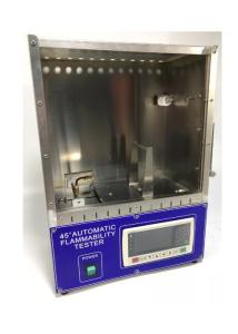 China L550mm 45 Degree Vertical Flammability Tester For Face Mask 15.875mm 0.1s factory