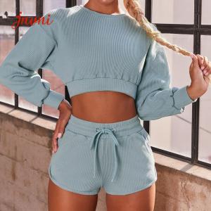 China 250gsm Breathable Ribbed Womens Loungewear Set 2 Piece Loungewear Sets factory