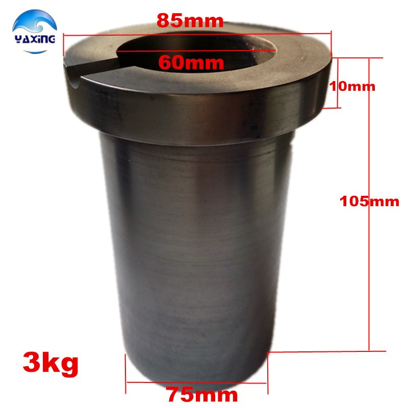 85mm Top Diameter Melting Aluminum Graphite Crucible 3kg Capacity for Metalworking