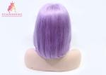 Hot Selling Custom Human Hair Wigs 100% Human Hair Purple Color Full Lace Wigs