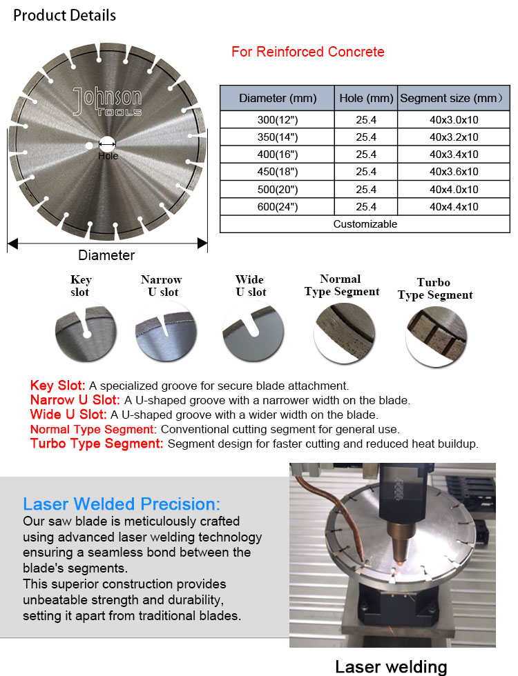 14 Inch Diamond Concrete Saw Blade Road Construction Cutting Blade