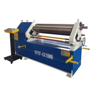 China Sheet Metal Plate Bending Rolling Machine 3 Roller Asymmetric 6mm 2000mm factory