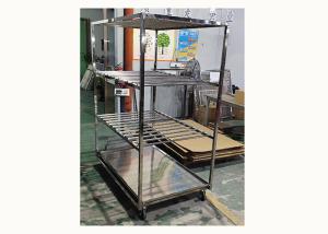 China Stainless Steel Stackable Meat Hanging Trolley Smoked Trolley For Sausage Meat factory