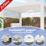 3 Color Led Light IP44 Outdoor Waterproof Ceiling Fan With 4 MDF Blades