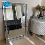OEM Living Room Decoration Mirror , Silver Gold Wall Mirror 1.1mm - 8mm