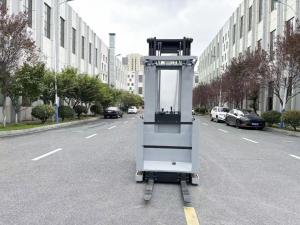 China Standing Electric Pallet Picker Battery-Powered Order Picker 1000 KG Lift Height 6000 meters factory