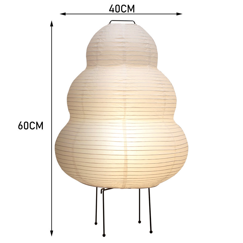 Noguchi Rice Paper Table lights Japanese Paper Lantern Standing Table Lamp Eye-Protection Bedside Lamp（WH-MTB-251)