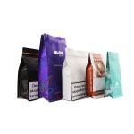 ISO9001 Mylar Plastic Flat Bottom Packaging Bag Coffee Bean Pack Reclosable