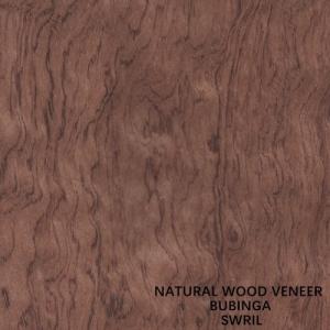 China Furniture / Musical Instruments Africa Natural Bubinga Wood Veneer Swirl Grain 0.5mm factory