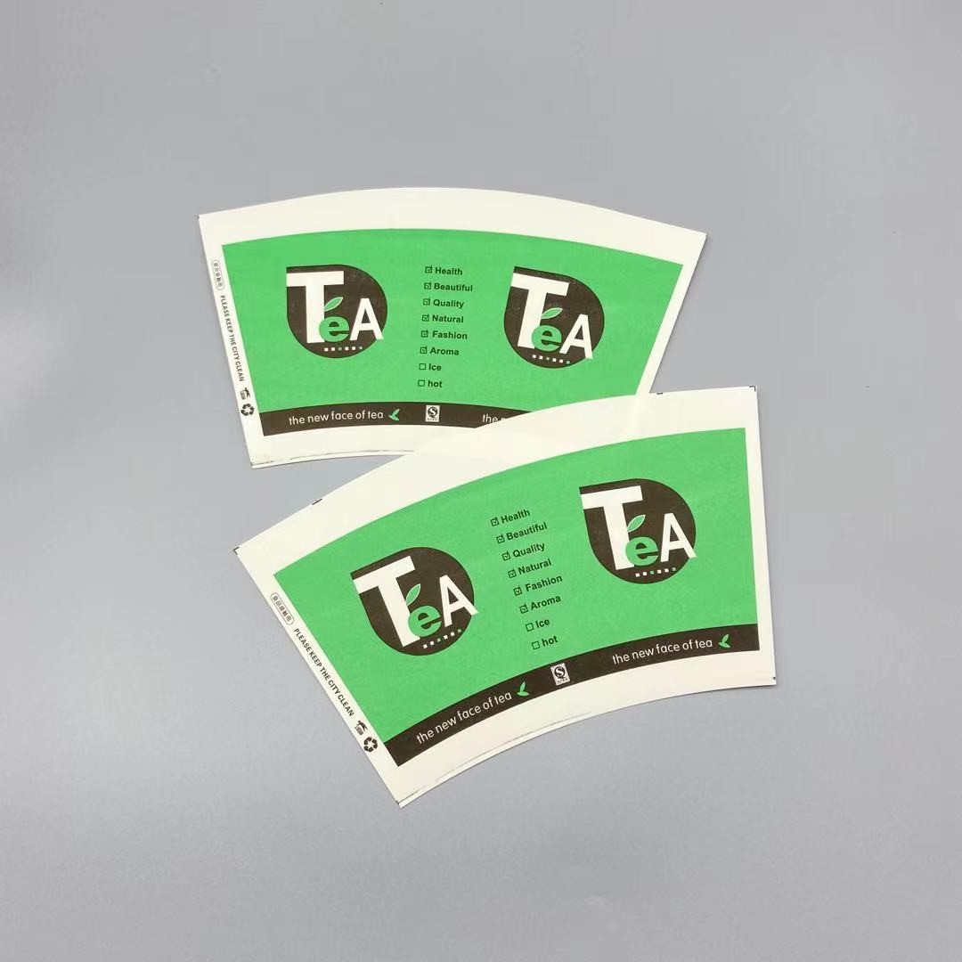 Customized Double PE Paper Cup Fan For Drinking Coffee Good Compression Resistance