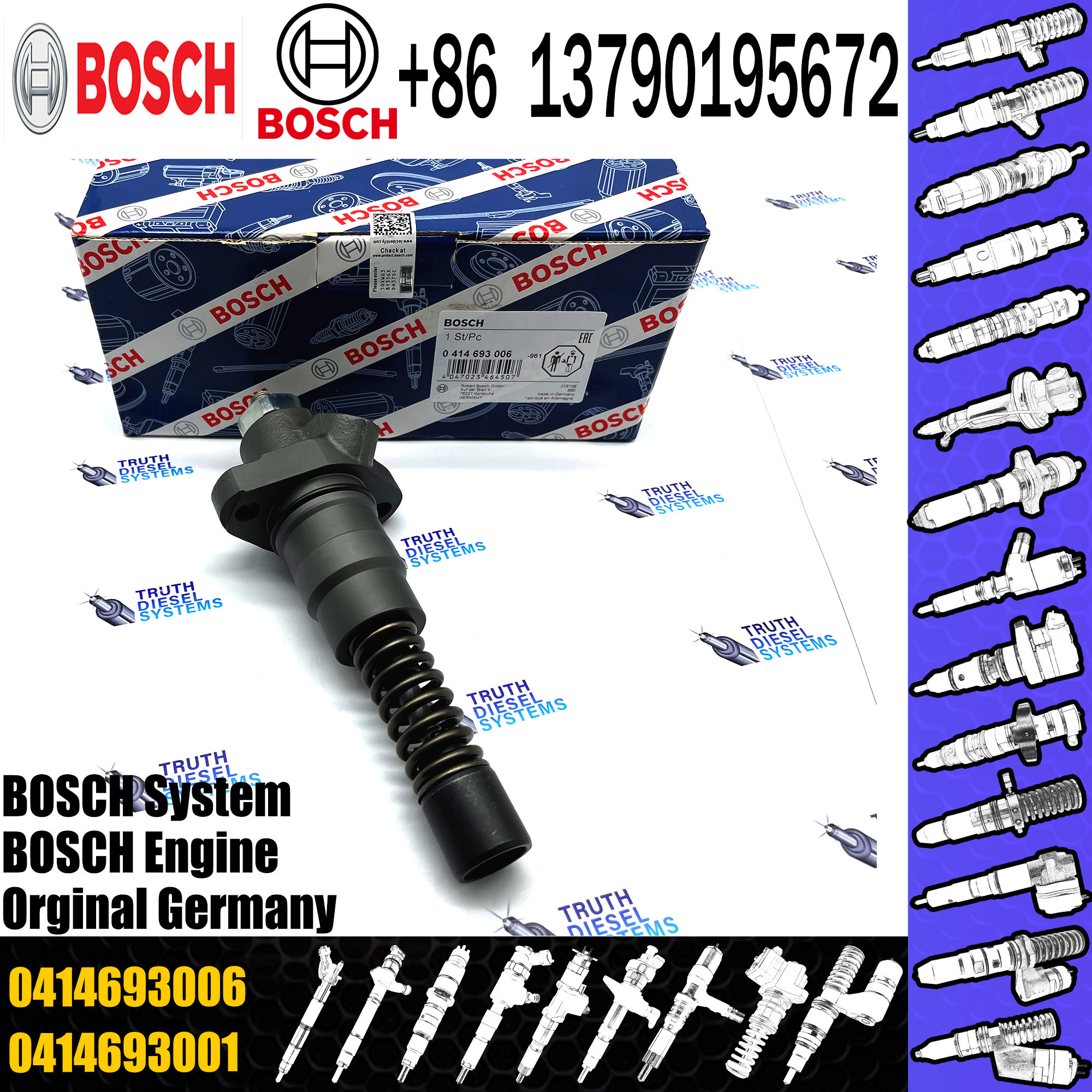 Diesel engine fuel injector unit pump 0414693006 fuel injection unit pump 21079032 0414693006