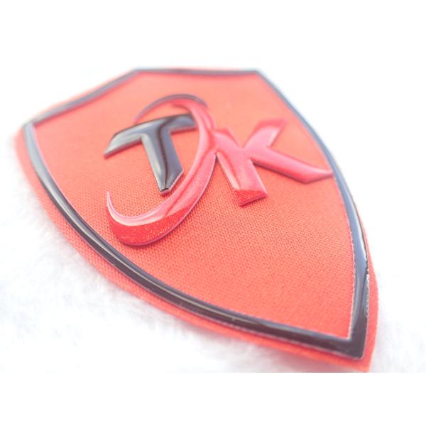 Eco Friendly Custom Woven Silk Screen Printing Patches With Silicone Logo