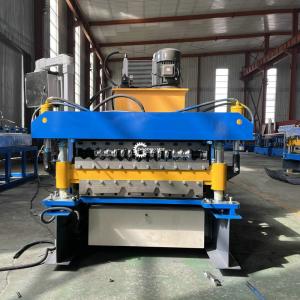 China Corrugated IBR Trapezoidal Double Layer Roll Forming Machine Hydraulic cutting factory