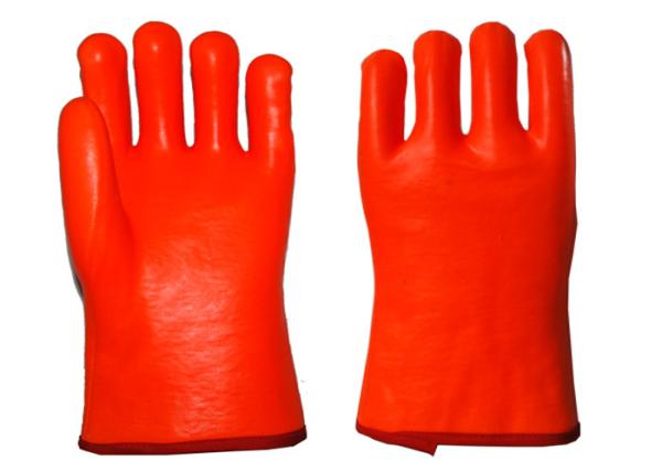3 Layers Liner PVC Coated Work Gloves , Thermal Waterproof Gloves Smooth