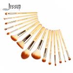 Jessup Bamboo Makeup Brushes Set 15pcs Vegan Soft Eco Friendly Makeup Accessorie