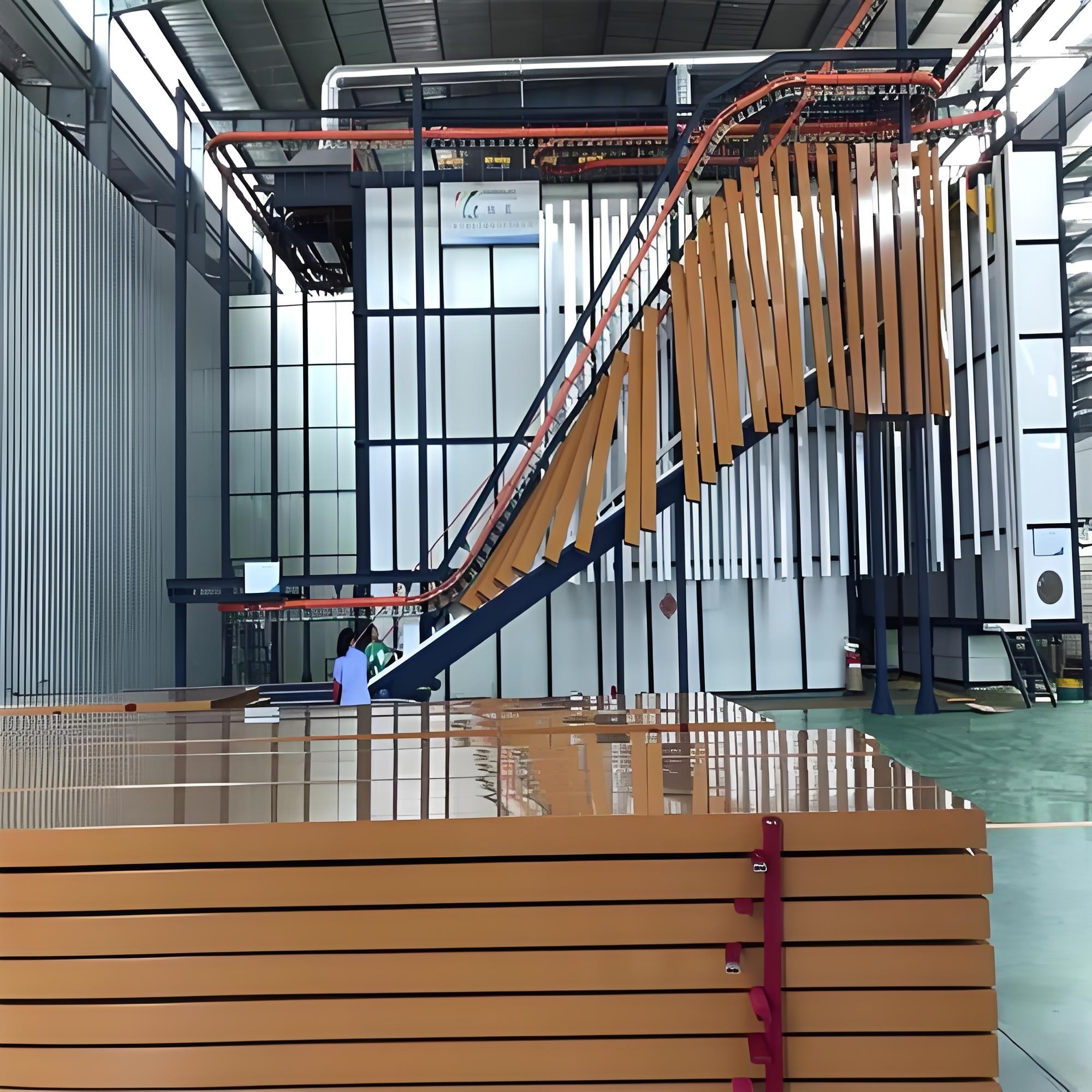 China Eco-Friendly Vertical Powder Coating Machine for Aluminum Profiles factory