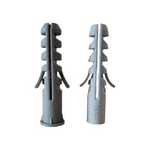 China 8*40mm Plastic Expansion Anchor Gray Wall Plug Rigid factory